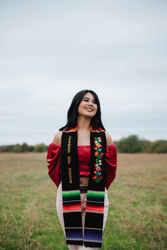 Floral Mexican Grad Stole