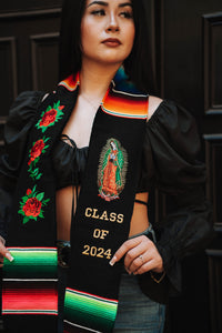 Virgencita Mexican Grad Stole close up