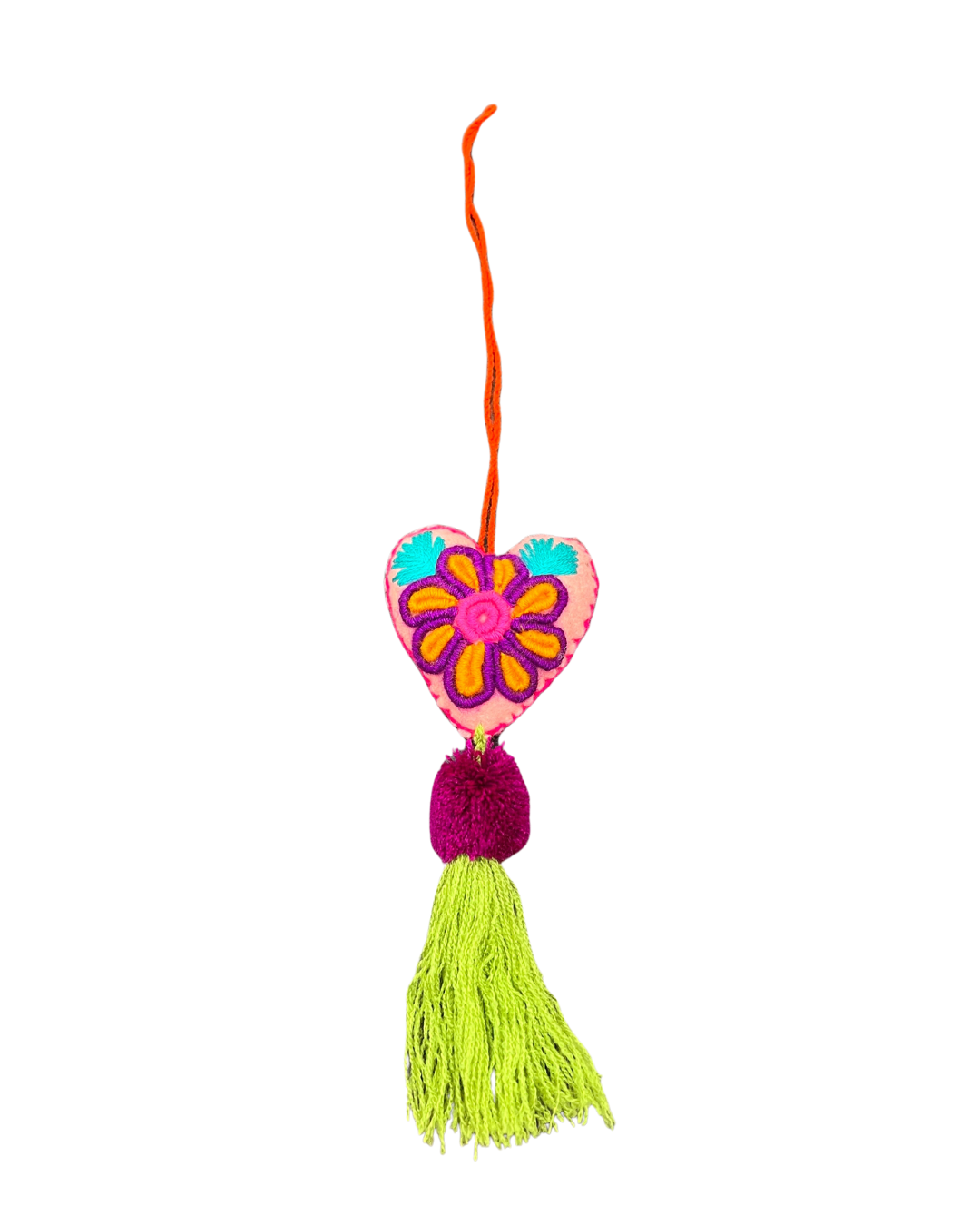 Colorful Heart Pompom