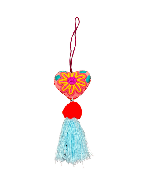 Colorful Heart Pompom