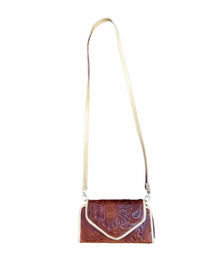 Leather Crossbody- Brown